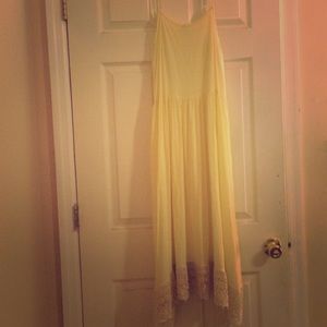 Free People lemon sorbet "intimately" slip dress